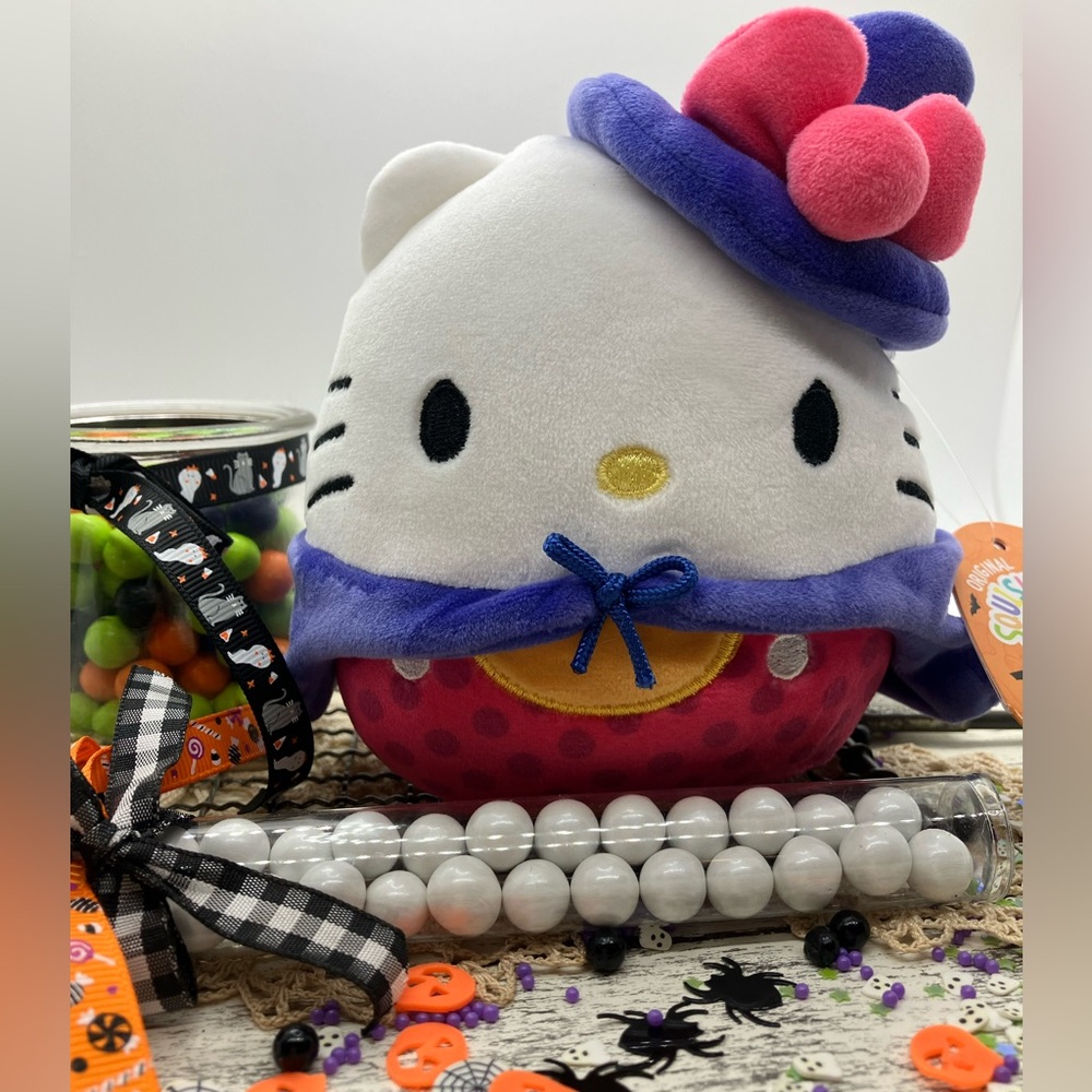 Squishmallows hello kitty witch stuffed plush toy 5” new with tags - Picture 4 of 5